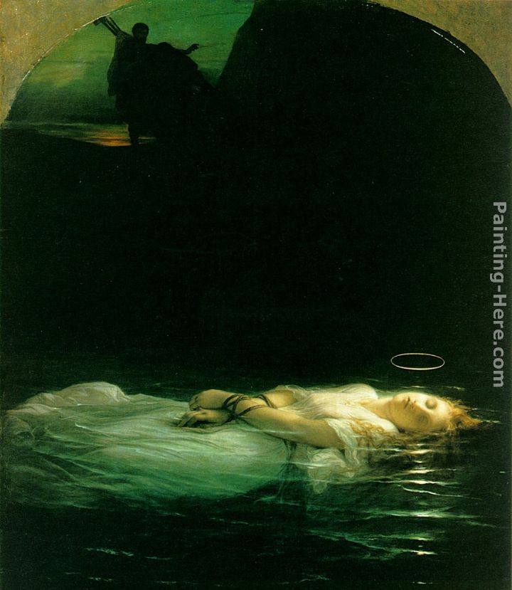 Young Christian Martyr painting - Paul Delaroche Young Christian Martyr art painting
